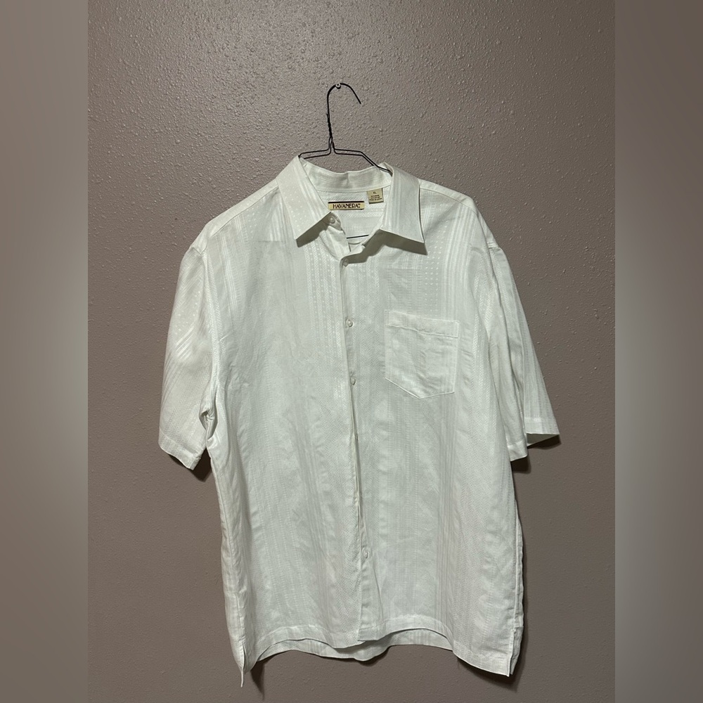 NEW - HAVANERA PURE WHITE MEN SHiRT. SZ XL